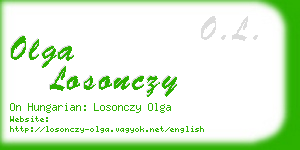 olga losonczy business card